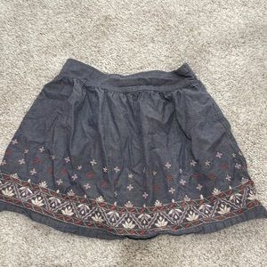 AE embroidered chambray skirt